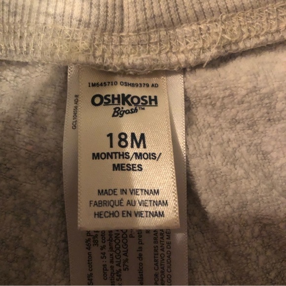 Pink and Grey Oshkosh Sweatpants Size 18 Months - Picture 8 of 11